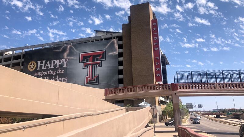 Parking garage at Raider Park