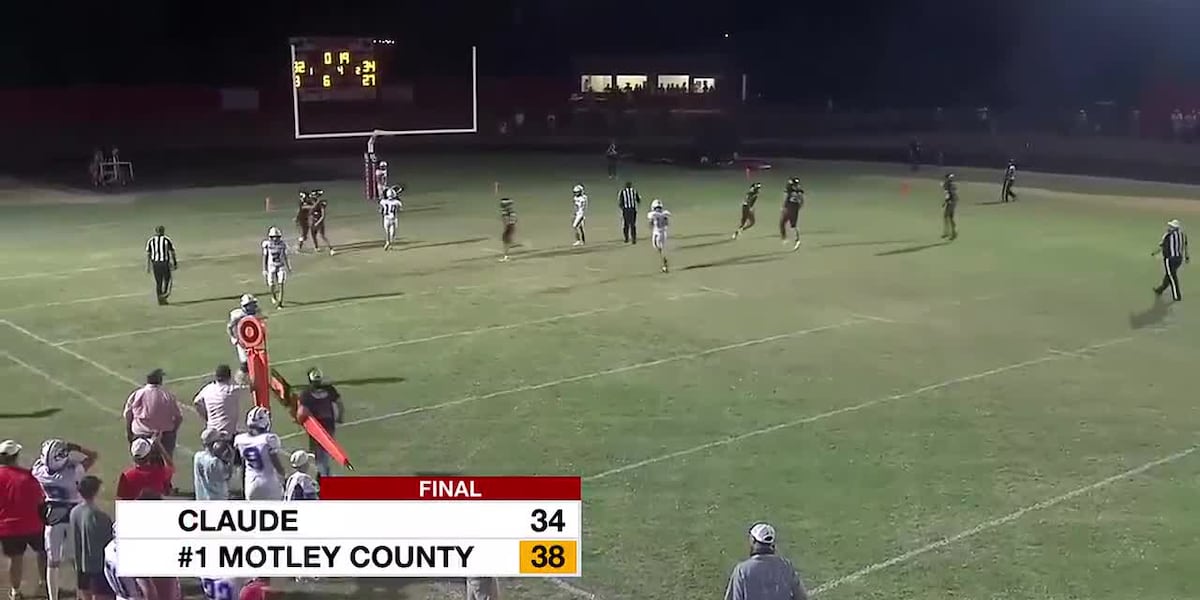 No. 1 Motley County escapes Claude scare with 38-34 last-minute win