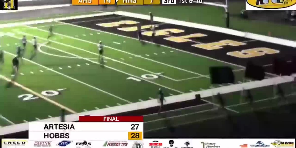 Hobbs gains first win of ‘26, survives Artesia 28-27