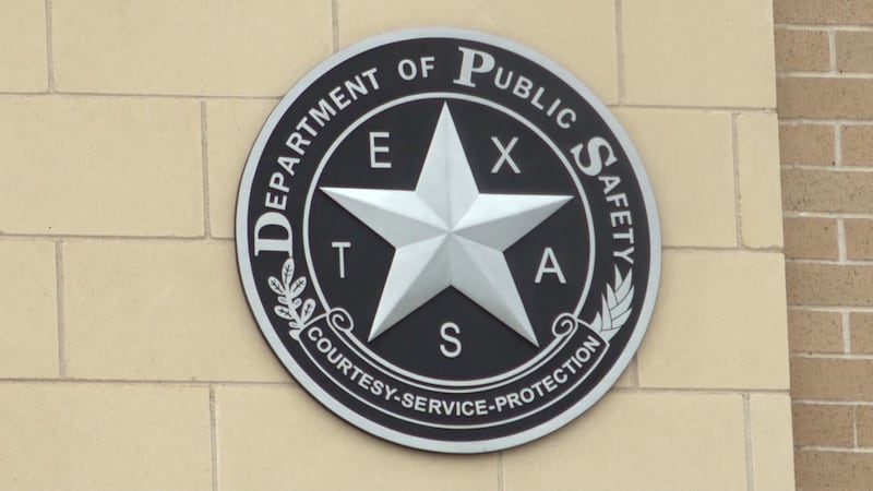 Texas DPS seal on building, Lubbock Regional Office