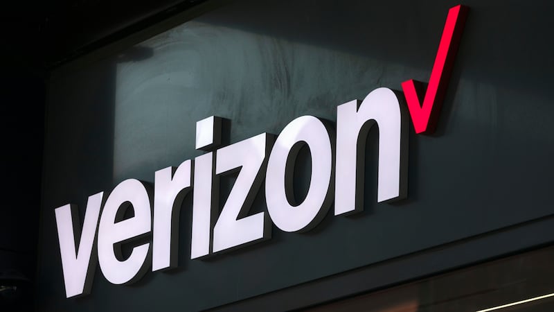 FILE - The Verizon logo is seen on a storefront, Friday, Sep. 1, 2023, in Boston.