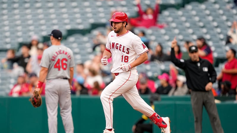 Schanuel, O'Hoppe, Adell all homer in 7-run fifth to give Angels 9-7 win over Astros