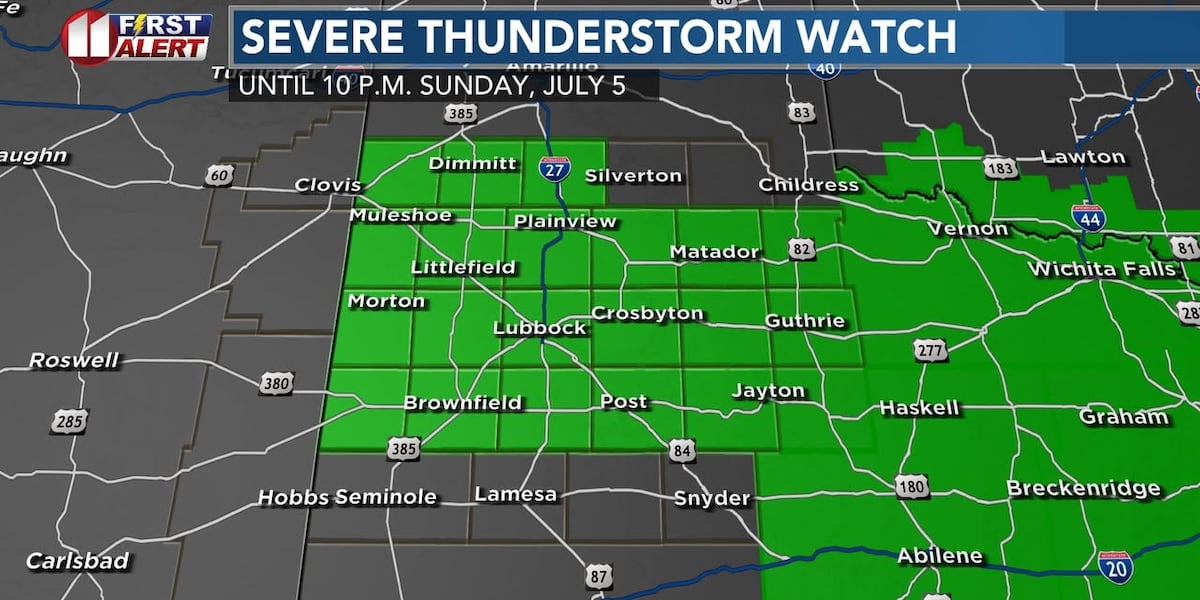 LIVESTREAM: Severe thunderstorm watch Lubbock, South Plains