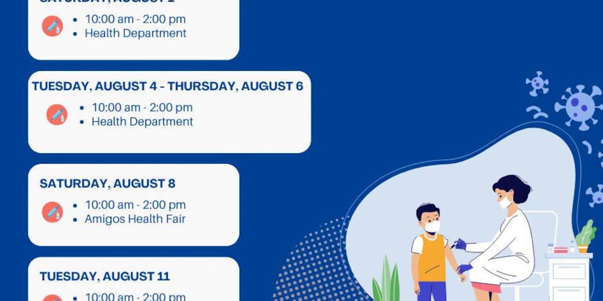 Hale County Health Department hosting free back-to-school immunization clinics