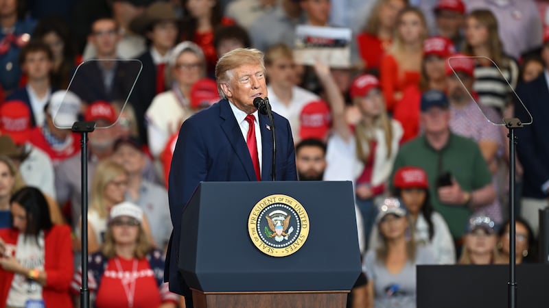 From President Donald Trump's Midterm Rally at the Lubbock Memorial Civic Center, Oct. 27, 2026