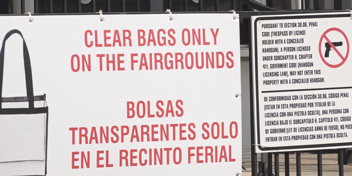 South Plains Fair Bag Policy